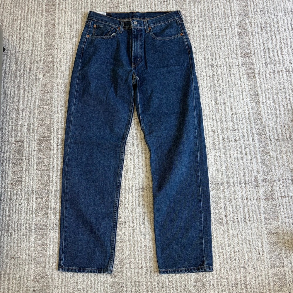 Levis 550 Relaxed Fit Tapered Leg Jeans Dark Wash Indigo Blue 33x32 00550-4886
